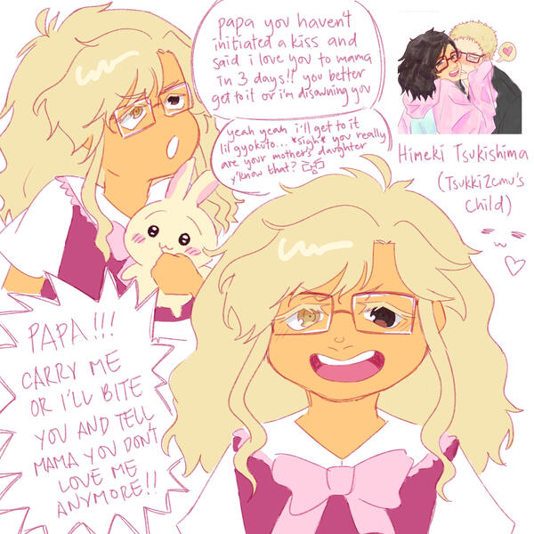 🩷 artsybarrels // himeki tsukishima - tsukkizemu child